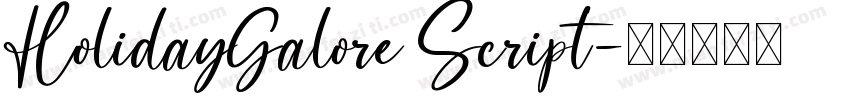 HolidayGalore Script字体转换